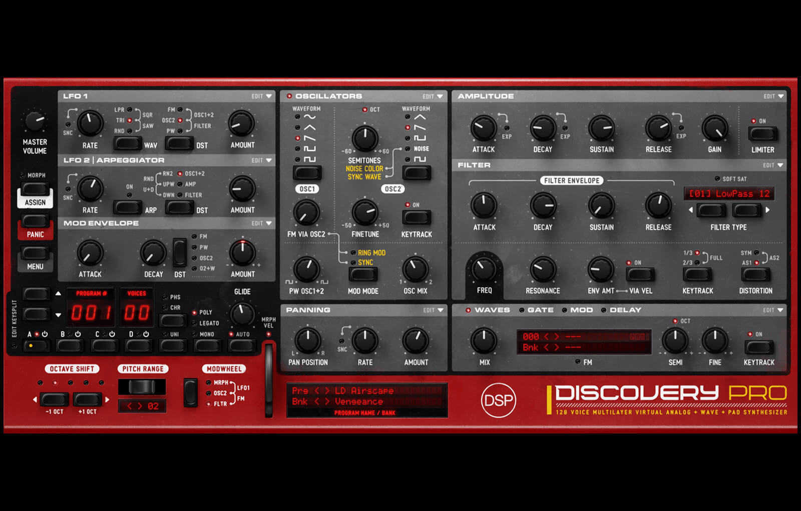 DiscoDSP Discovery Pro Synthesizer Plugin Interface